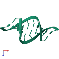 Homo dimeric assembly 1 of PDB entry 2mvy coloured by chemically distinct molecules, top view.