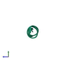 C-C chemokine receptor type 5 in PDB entry 2mzx, assembly 1, side view.