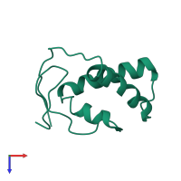 Probable Fe(2+)-trafficking protein in PDB entry 2mzy, assembly 1, top view.