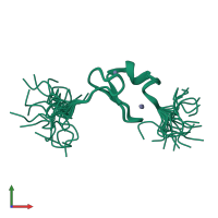 PDB entry 2n95 coloured by chain, ensemble of 20 models, front view.