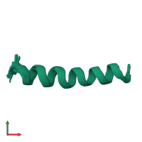 PDB entry 2ncx coloured by chain, ensemble of 20 models, front view.