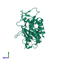 Interleukin-1 receptor-associated kinase 4 in PDB entry 2nru, assembly 1, side view.