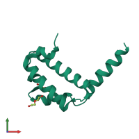 PDB entry 2o4t coloured by chain, front view.