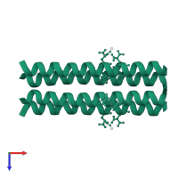 RH4B designed peptide in PDB entry 2o6n, assembly 1, top view.