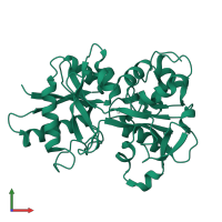 Serotransferrin in PDB entry 2o7u, assembly 1, front view.