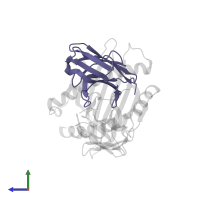 Ig-like domain-containing protein in PDB entry 2oi9, assembly 1, side view.