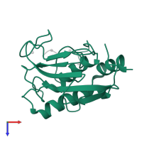 Neutrophil collagenase in PDB entry 2oy2, assembly 1, top view.