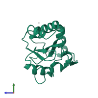 Glutathione peroxidase 7 in PDB entry 2p31, assembly 1, side view.