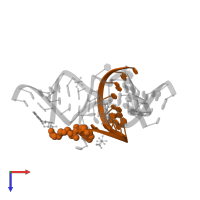 Ribozyme strand I in PDB entry 2p7e, assembly 1, top view.