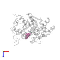 (2S,4S)-2-AMINOFORMYL-6-FLUORO-SPIRO[CHROMAN-4,4'-IMIDAZOLIDINE]-2',5'-DIONE in PDB entry 2pdw, assembly 1, top view.