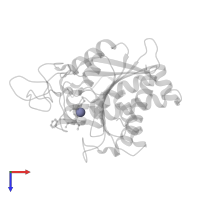 ZINC ION in PDB entry 2pj6, assembly 1, top view.