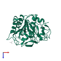 Proteinase K in PDB entry 2pq2, assembly 1, top view.