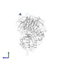 SULFATE ION in PDB entry 2qmj, assembly 1, side view.