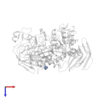 SULFATE ION in PDB entry 2qmj, assembly 1, top view.