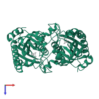 5'-methylthioadenosine nucleosidase in PDB entry 2qtg, assembly 1, top view.