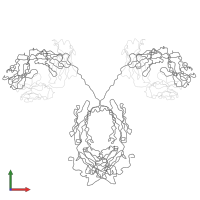 Ig-like domain-containing protein in PDB entry 2qtj, assembly 1, front view.