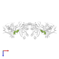 S-[(2E,6E)-3,7,11-TRIMETHYLDODECA-2,6,10-TRIENYL] TRIHYDROGEN THIODIPHOSPHATE in PDB entry 2r42, assembly 1, top view.