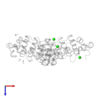 CHLORIDE ION in PDB entry 2rfm, assembly 4, top view.