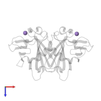 MANGANESE (II) ION in PDB entry 2rl8, assembly 1, top view.