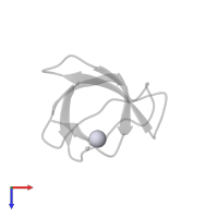PLATINUM (II) ION in PDB entry 2v1q, assembly 2, top view.