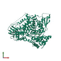 PDB entry 2v4l coloured by chain, front view.