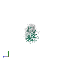 Integrin alpha-IIb heavy chain in PDB entry 2vdq, assembly 1, side view.