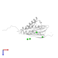 CHLORIDE ION in PDB entry 2vfx, assembly 2, top view.