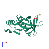 PDB entry 2vki coloured by chain, top view.