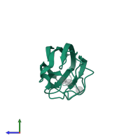 PA-I galactophilic lectin in PDB entry 2vxj, assembly 14, side view.