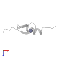 ZINC ION in PDB entry 2vy5, assembly 1, top view.