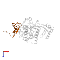 Low-density lipoprotein receptor in PDB entry 2w2p, assembly 1, top view.