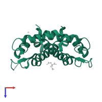 Protein S100-A12 in PDB entry 2wc8, assembly 2, top view.