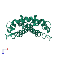 Protein S100-A12 in PDB entry 2wcb, assembly 1, top view.