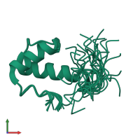 PDB entry 2wqg coloured by chain, ensemble of 25 models, front view.