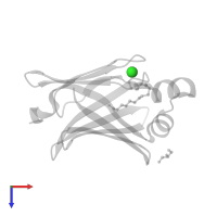 CHLORIDE ION in PDB entry 2wut, assembly 1, top view.