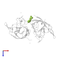 2-(N-MORPHOLINO)-ETHANESULFONIC ACID in PDB entry 2wwn, assembly 1, top view.