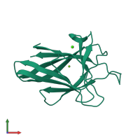 PDB entry 2wz8 coloured by chain, front view.