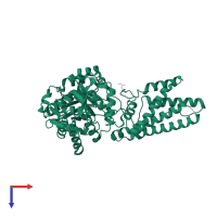 O-GlcNAcase BT_4395 in PDB entry 2wzh, assembly 1, top view.