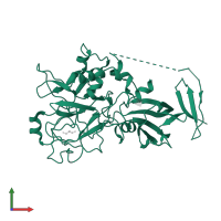 Apical membrane antigen 1, soluble form in PDB entry 2x2z, assembly 3, front view.