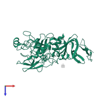 Apical membrane antigen 1, soluble form in PDB entry 2x2z, assembly 3, top view.