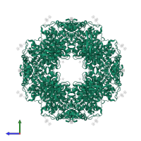 Cholinesterase in PDB entry 2xmc, assembly 1, side view.