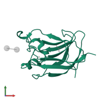 CARBOHYDRATE BINDING FAMILY 6 in PDB entry 2yb7, assembly 1, front view.