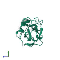 CARBOHYDRATE BINDING FAMILY 6 in PDB entry 2yb7, assembly 1, side view.