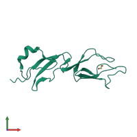 PDB entry 2yby coloured by chain, front view.