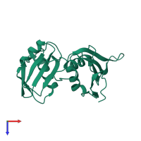 Splicing factor U2AF 65 kDa subunit in PDB entry 2yh0, assembly 1, top view.