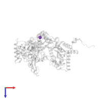 POTASSIUM ION in PDB entry 2yia, assembly 1, top view.