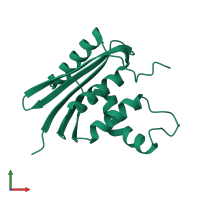 PDB entry 2z1g coloured by chain, front view.