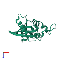 PDB entry 2z1j coloured by chain, top view.