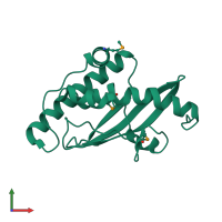 PDB entry 2z6p coloured by chain, front view.