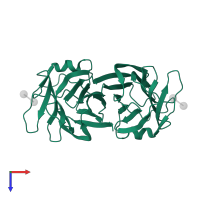 Anti-tumor lectin in PDB entry 2zgo, assembly 1, top view.